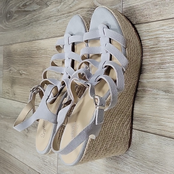 Seychelles Size 11 Light Gray Naturally Wedge Sandal - Picture 2 of 8